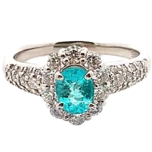 Pt･Pm900 パライバトルマリン・ダイヤモンド 0.552・0.45ct