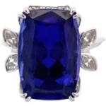 Pt･Pm900 タンザナイト・ダイヤモンド リング 15.63 ct D0.93 ct