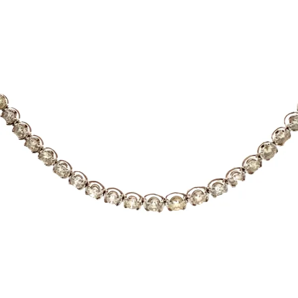 K18WG ダイヤモンド ネックレス 10ct
