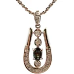 K18/K18WG アレキサンドライト・ダイヤモンド ネックレス/ペンダントトップ 0.32・D0.21ct
