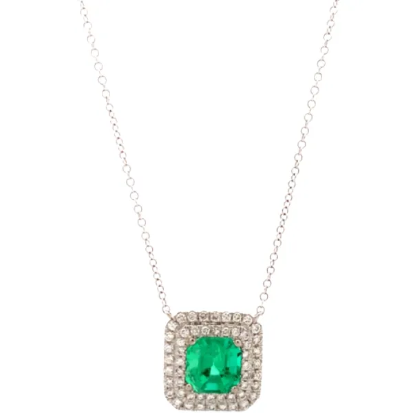 K18 コロンビア産エメラルド・ダイヤモンド ネックレス/ペンダントトップ E2.38・D0.62ct