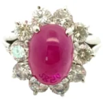 Pt･Pm900 ルビー・ダイヤモンド リング 6.05・2.05ct