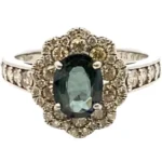Pt･Pm900 カラーチェンジガーネット・ダイヤモンド リング 1.13・0.69ct