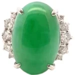 Pt･Pm900 翡翠・ダイヤモンド 7.46ct