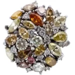 Pt･Pm900 ダイヤモンド リング CD3.448・0.456・PD0.048ct