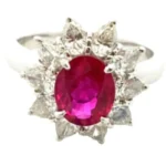 Pt･Pm900 ルビー・ダイヤモンド リング 2.11・1.36ct