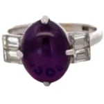 Pt/Pm スターサファイア・ダイヤモンド リング 9.19 ct 0.87 ct