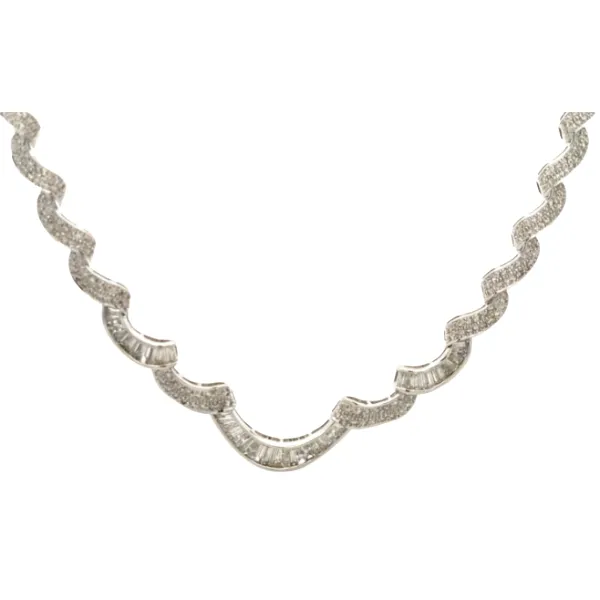Pt･Pm900 ダイヤモンド ネックレス D9.71ct