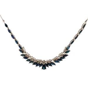 Pt900Pt850 サファイア・ダイヤモンド ネックレスペンダントトップ 8.91・0.09ct