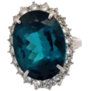Pt･Pm900 トルマリン・ダイヤモンド リング 13.02 ct D1.42 ct
