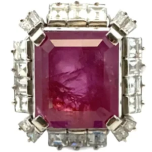 Pt･Pm900 ルビー・ダイヤモンド リング R14.09・D1.84ct