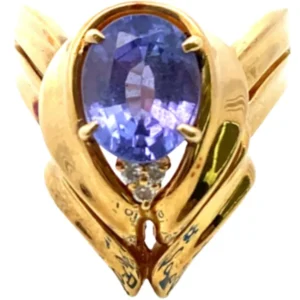 K18 タンザナイト・ダイヤモンド リング 3.43・0.05ct