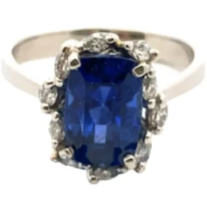 PtPm ブルーサファイア・ダイヤモンド リング 4.49・0.35ct