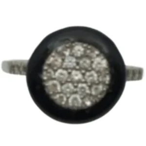 Pt900 オニキス・ダイヤモンド リング 0.45 ct