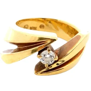 K18 ダイヤモンド リング 0.21ct