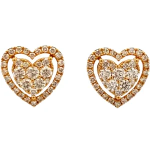 K18K18WG ダイヤモンド ピアスイヤリング 0.6・0.6ct