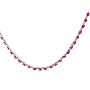 K18WG ルビー・ダイヤモンド ネックレスペンダントトップ 13.03・0.7ct