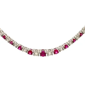 Pt・Pm850 ルビー・ダイヤモンド ネックレスペンダントトップ 3.1・D2.5ct