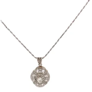 Pt900Pt850 ダイヤモンド ネックレスペンダントトップ 0.34・0.45ct