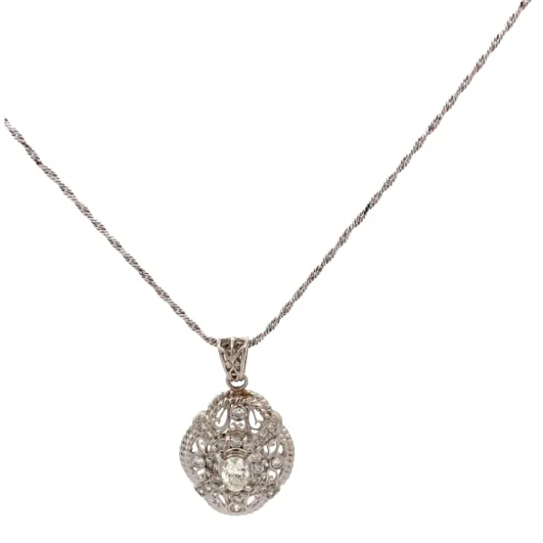 Pt900/Pt850 ダイヤモンド ネックレス/ペンダントトップ 0.34・0.45ct