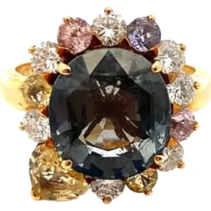 K18 ブルースピネル・多色石 5.64・0.59・0.84・0.69ct