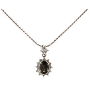 Pt900Pt850 アレキサンドライト・ダイヤモンド ネックレスペンダントトップ 0.83・D0.48ct