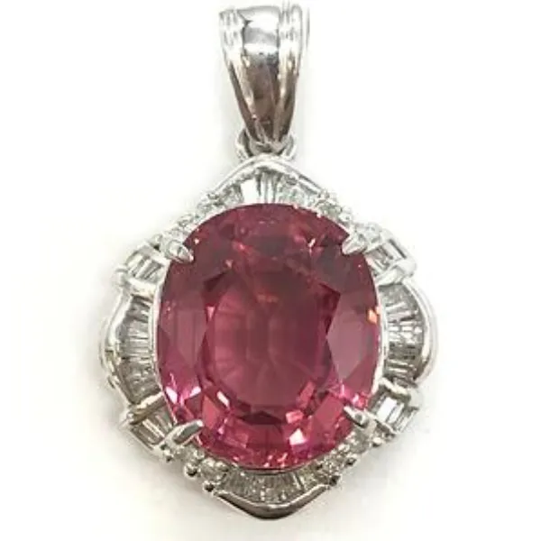 Pt･Pm900 ピンクトルマリン・ダイヤモンド 5・0.32ct
