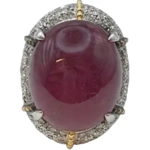 Pt900K18[Ptﾒｲﾝ] ピンクトルマリン・ダイヤモンド 35.5・0.88ct