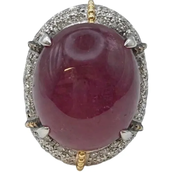 Pt900/K18[Ptﾒｲﾝ] ピンクトルマリン・ダイヤモンド 35.5・0.88ct