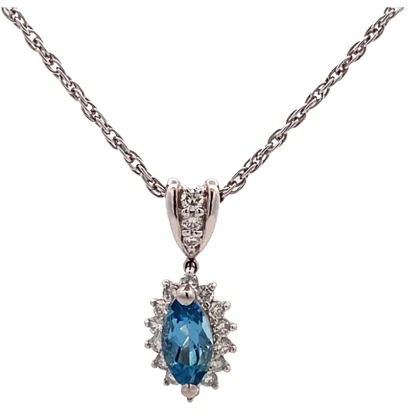 Pt900Pt850 アクアマリン・ダイヤモンド 0.73・0.33ct