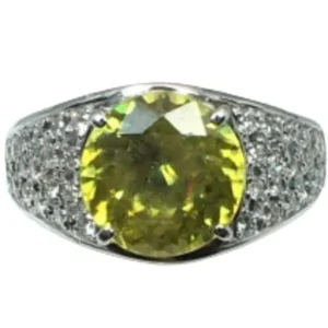 Pt・Pm900 スフェーン・ダイヤ リング 3.7 ct 0.72 ct