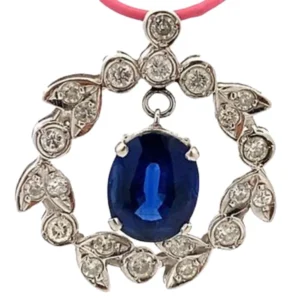 Pt･Pm900 カイヤナイト・ダイヤ 3.59・1.62ct