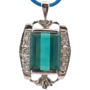 Pt･Pm900 トルマリン・ダイヤ 3.78・0.15ct