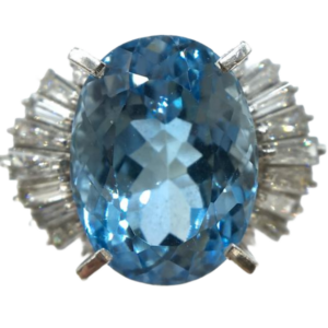Pt・Pm900 アクアマリン・ダイヤモンド 9.91・1ct