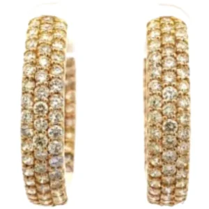 K18 ダイヤモンド ピアス/イヤリング 2.5・2.5 ct