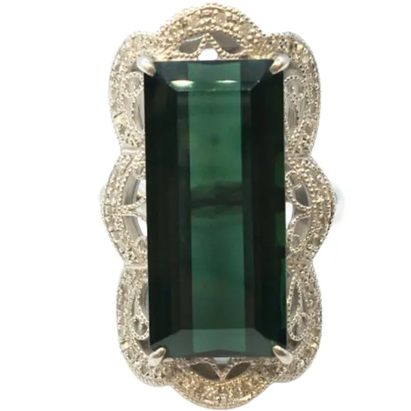 Pt･Pm900 トルマリン・ダイヤモンド D0.23ct