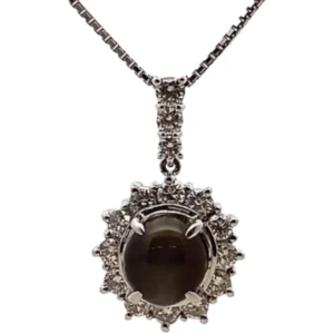 Pt900Pt850 クリソベリルキャッツアイ・ダイヤ 4.42・1.03・0.22ct