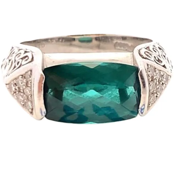 Pt･Pm900 トルマリン・ダイヤモンド 3.73・0.11ct