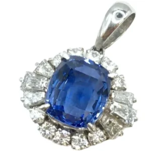 Pt･Pm900 サファイア・ダイヤ 4.55・1.11ct