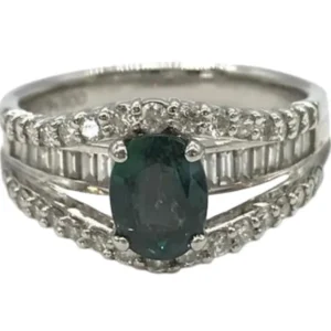 Pt・Pm900 インド産アレキサンドライト・ダイヤ AL1.22・D0.68ct