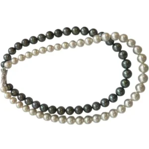 K18WG パール・ダイヤモンド ネックレスペンダントトップ 約10～12.7Φ・0.18ct