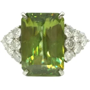 Pt・Pm900 スフェーン・ダイヤモンド リング 10.2・D1.47ct