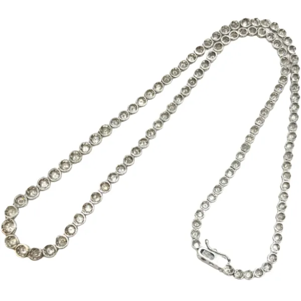 K18WG ダイヤモンド ネックレス/ペンダントトップ 5ct