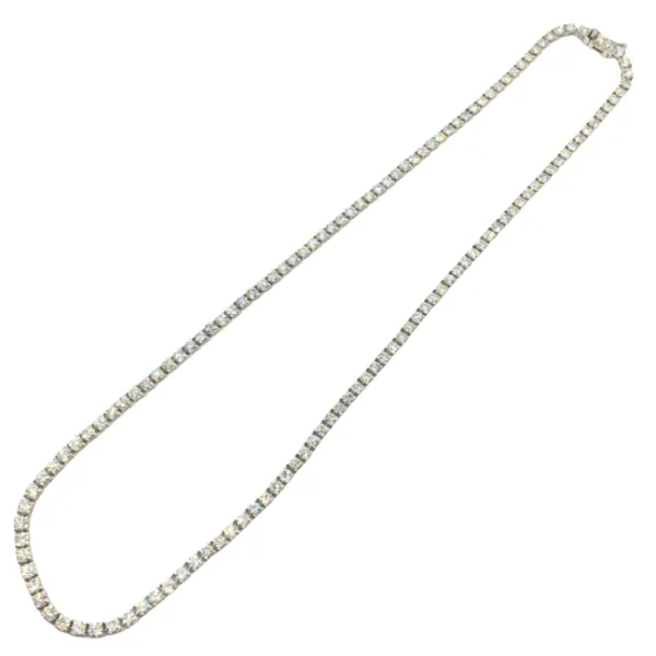 K18WG/Pt900/Pt850 ダイヤモンド ネックレス/ペンダントトップ 10.5ct
