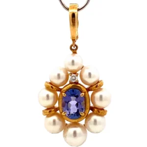 ミキモト K18 タンザナイト・多色石 ネックレスペンダントトップ 1.4ct