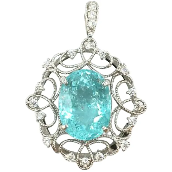 Pt･Pm900 パライバトルマリン・ダイヤモンド 5.43・D0.25ct
