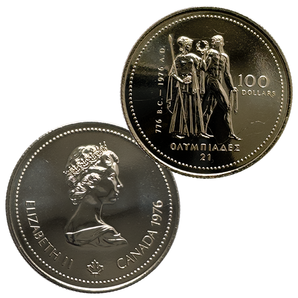 22金 (K22) モントリオール100ドル金貨