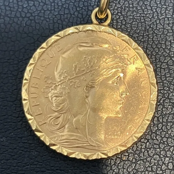 20フラン金貨　ペンダントトップ