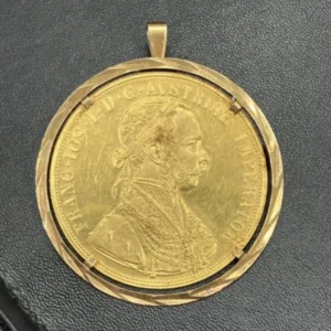 オーストリア フランツ・ヨーゼフ金貨　ペンダントトップ