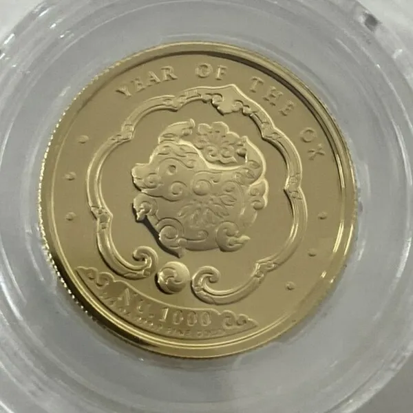 丑年牛図記念　ブータン金貨